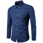 Men’s Korean Slim Fit Dress Shirt Long Sleeve Formal Business Shirt