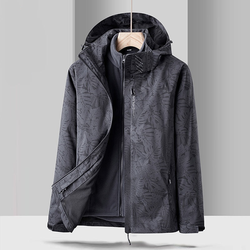 Brabora Men’s Breathable Assault Suit Waterproof Camouflage Detachable Outdoor Ski & Hiking Jacket Set