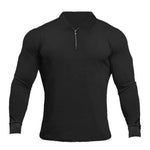 Brabora Men’s Long Sleeve T-Shirt Slim Fit Polo Style Lycra Shirt