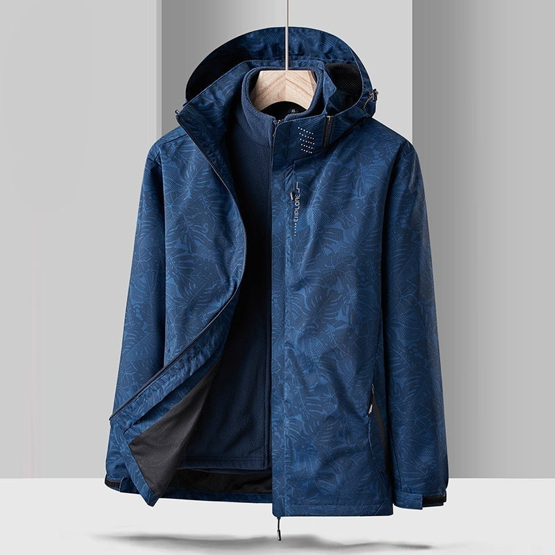 Brabora Men’s Breathable Assault Suit Waterproof Camouflage Detachable Outdoor Ski & Hiking Jacket Set