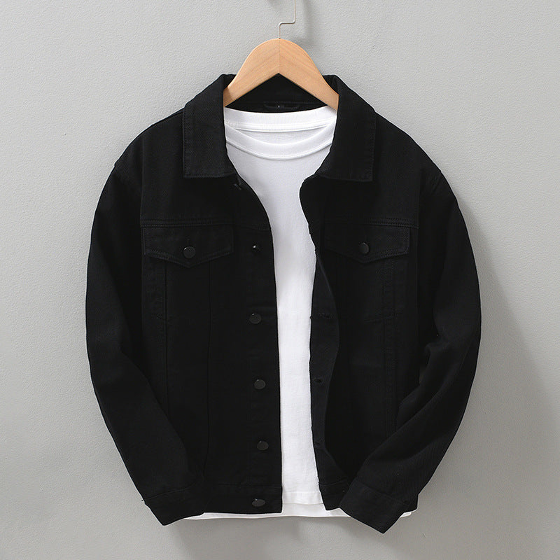 Brabora Men’s French Retro Denim Jacket Shirt Japanese Workwear Casual Spring & Autumn Coat